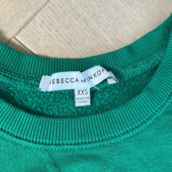 Rebecca Minkoff Janine sweatshirt puff sleeve XXS - Picture 3 of 5